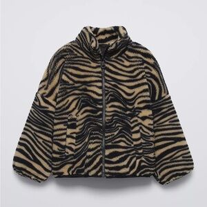 Zara girls zebra print jacket